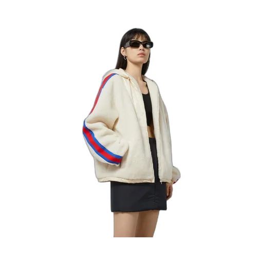 Fleece wool zip jacket with Web