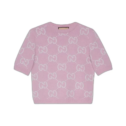 GG knit wool top