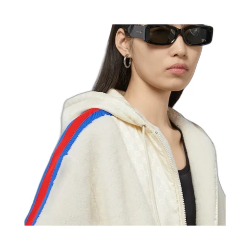 Fleece wool zip jacket with Web