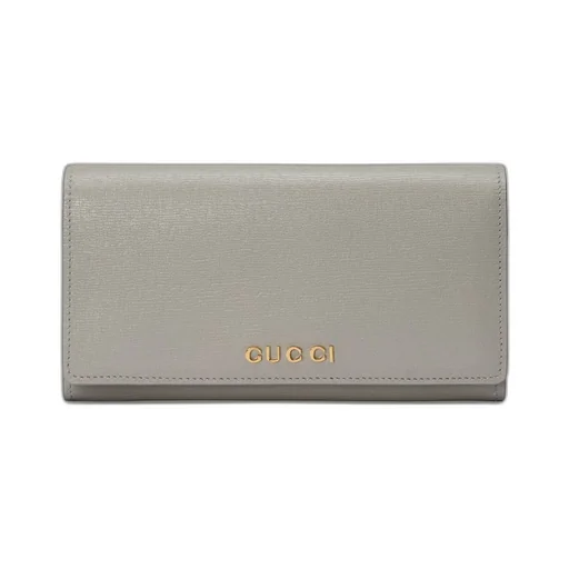 Continental wallet with Gucci script