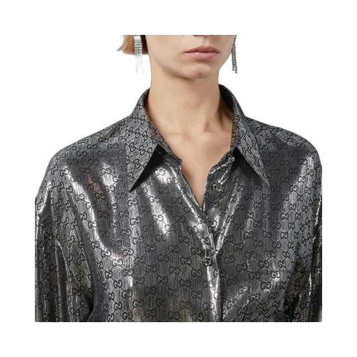 Lamé GG crêpe shirt
