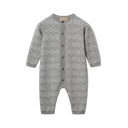 Baby Double G geometric cotton one-piece