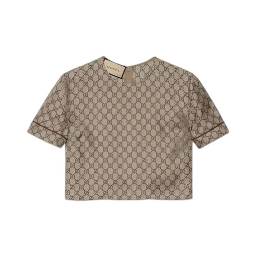 GG Supreme print silk top