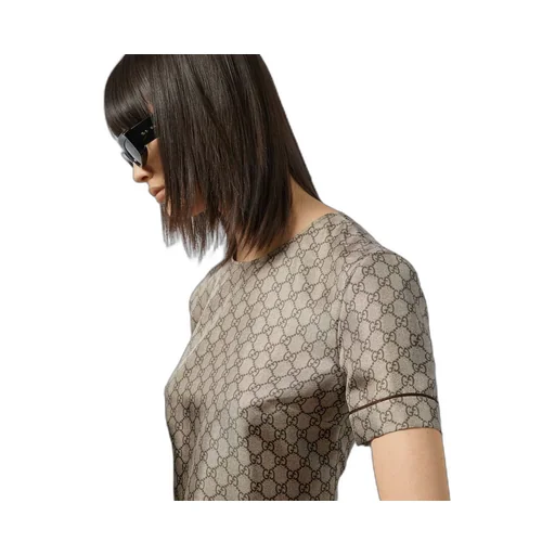GG Supreme print silk top
