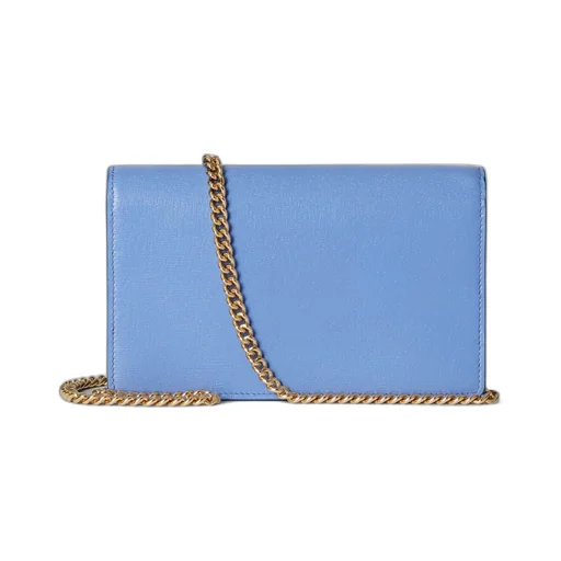 Chain wallet with Gucci script