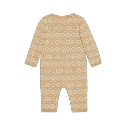 Baby Double G geometric cotton one-piece