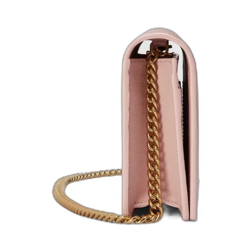 Chain wallet with Gucci script