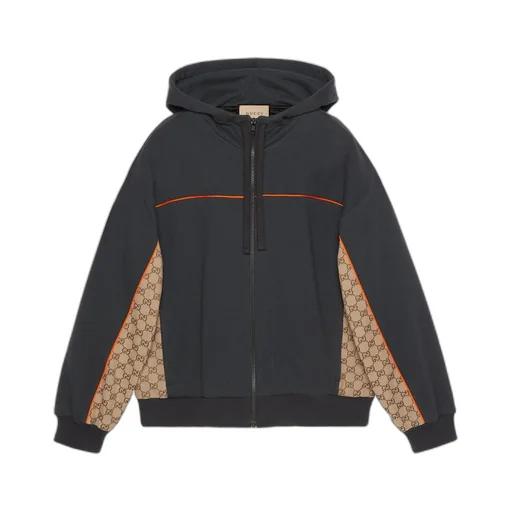 Cotton jersey zip jacket