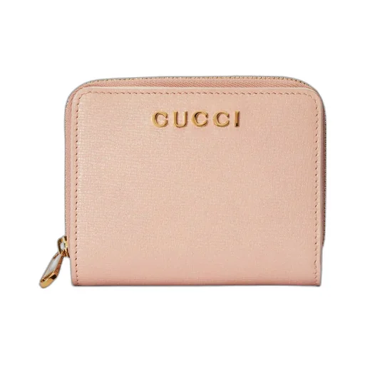 Mini wallet with Gucci script
