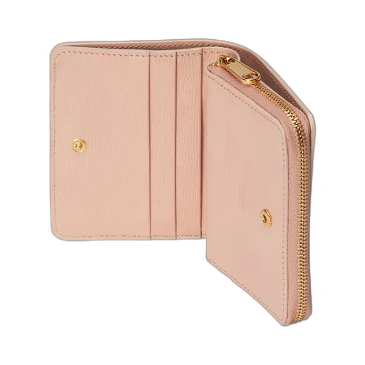 Mini wallet with Gucci script