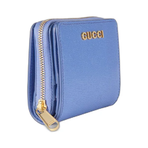 Mini wallet with Gucci script