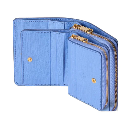 Mini wallet with Gucci script
