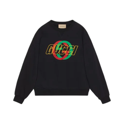 Cotton jersey sweatshirt with embroidery