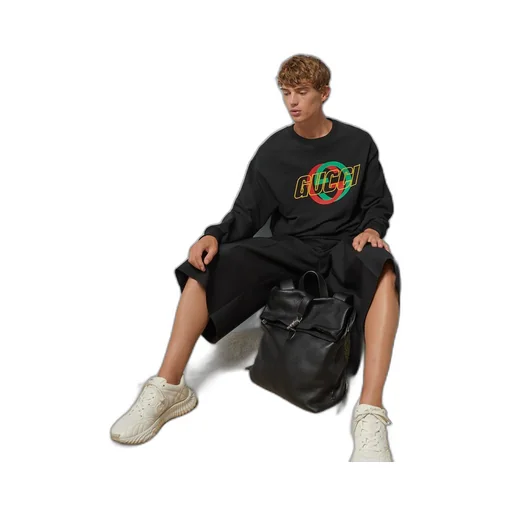 Cotton jersey sweatshirt with embroidery