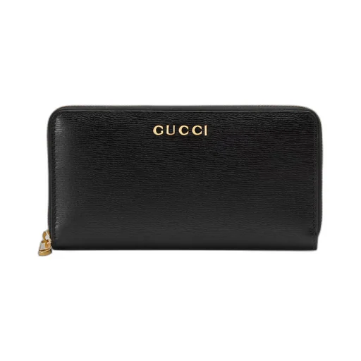 Zip around wallet with Gucci script
