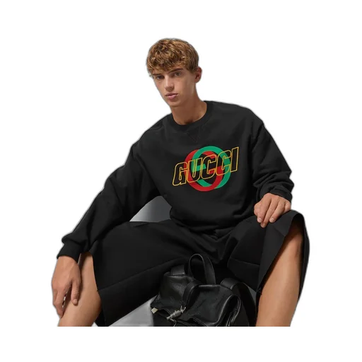 Cotton jersey sweatshirt with embroidery