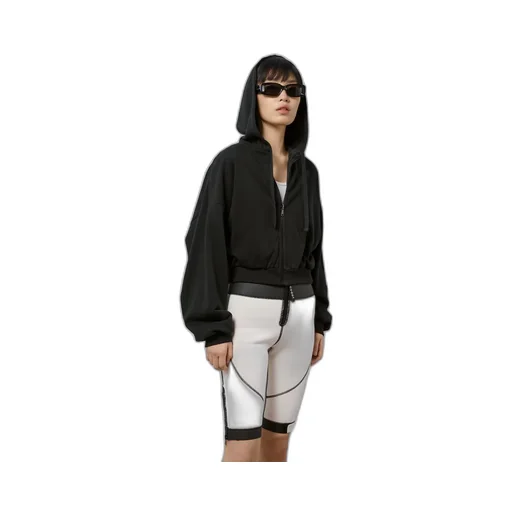 Reversible cotton jersey zip jacket