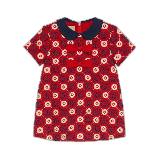 Baby embroidered jersey viscose dress