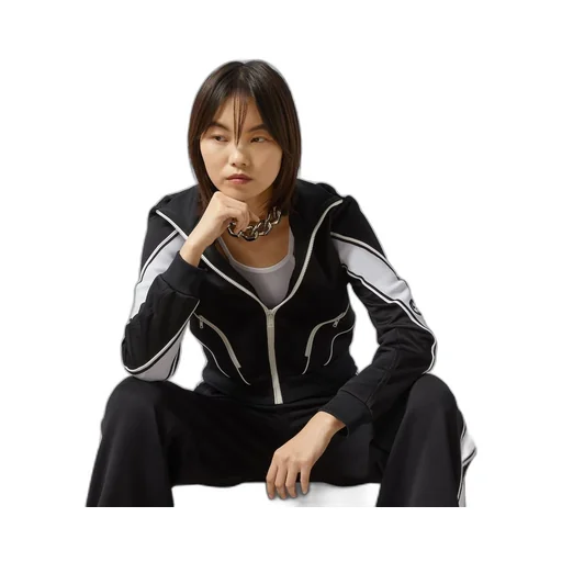 Cotton jersey zip jacket