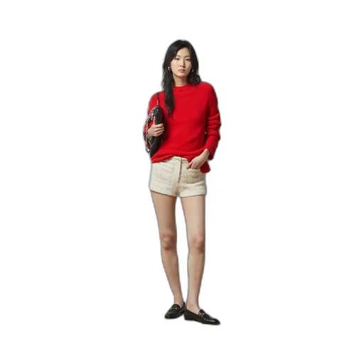 Wool top with Gucci intarsia