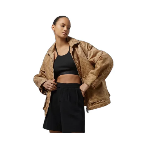 GG nylon canvas padded jacket