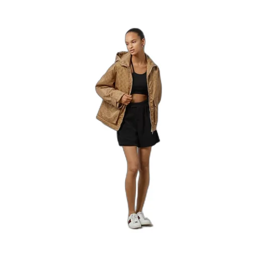 GG nylon canvas padded jacket