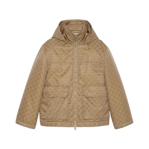 GG nylon canvas padded jacket