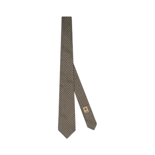 Interlocking G silk wool jacquard tie