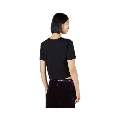 Cotton jersey T-shirt with crystal