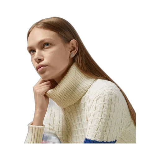 Cable knit wool cashmere jumper