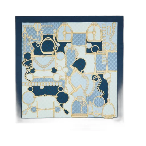 GG Horsebit silk scarf