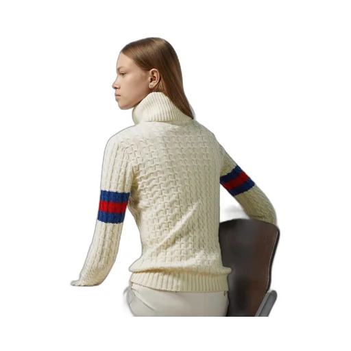 Cable knit wool cashmere jumper