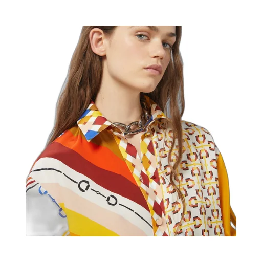 Heritage patchwork print flannel shirt