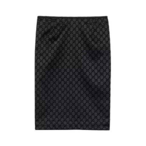 GG print silk duchesse skirt