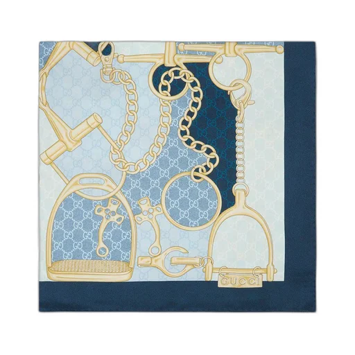 GG Horsebit silk scarf