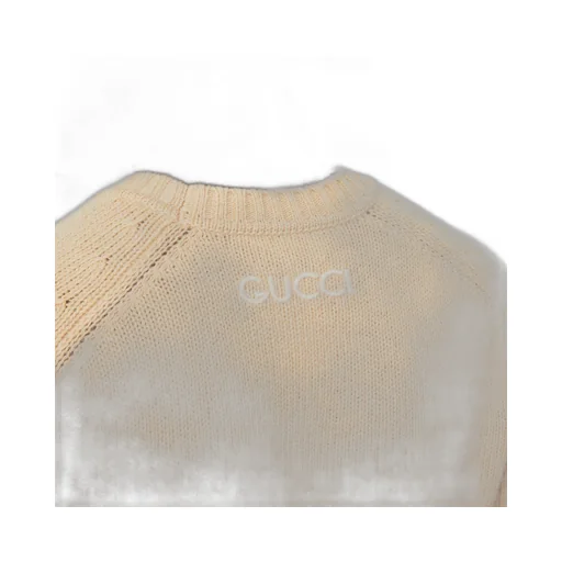 Wool jumper with Gucci embroidery