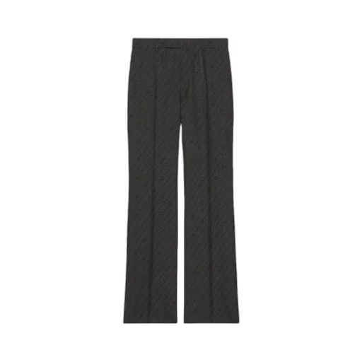 Interlocking G striped wool trouser