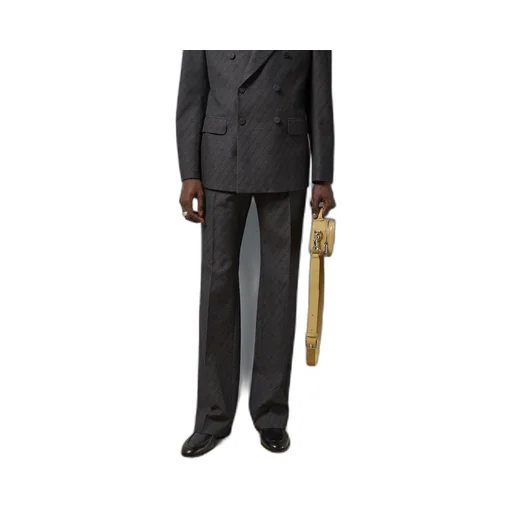 Interlocking G striped wool trouser