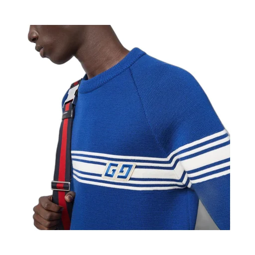 Knit wool jumper with Square GG