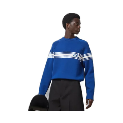 Knit wool jumper with Square GG