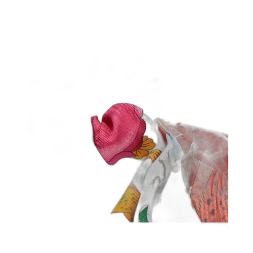 Flora print silk scrunchie
