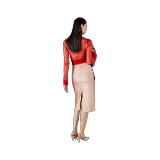 Silk skirt with cut-out details