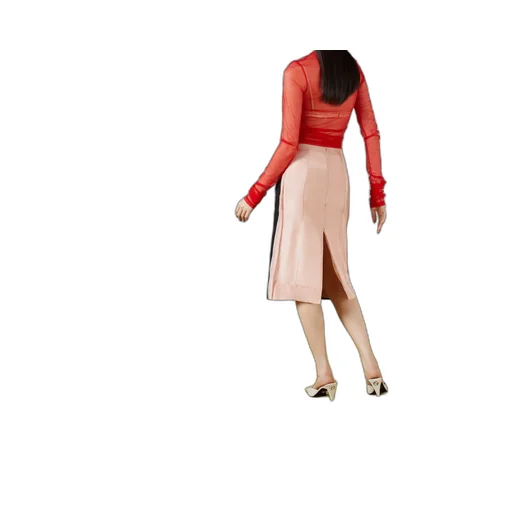 Silk skirt with cut-out details