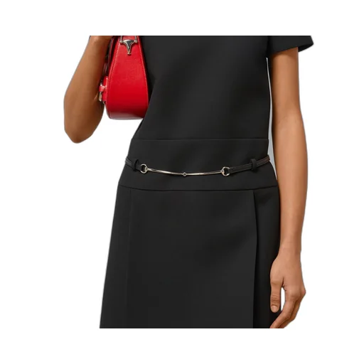 Cady crêpe wool silk dress