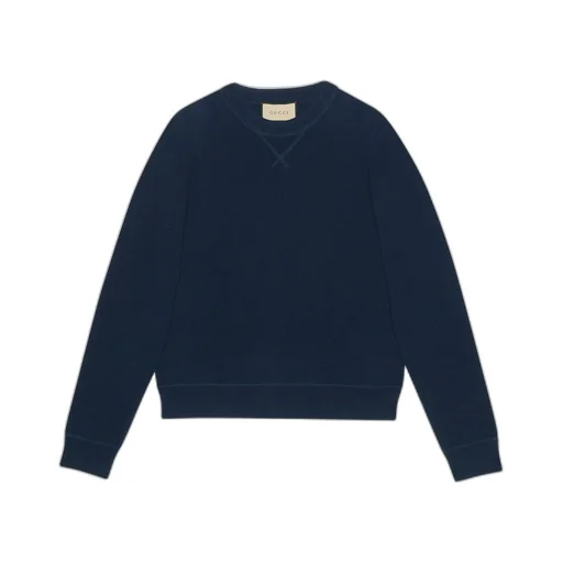 Cashmere jumper with Gucci embroidery