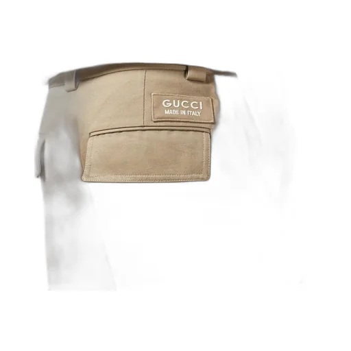 Cotton wide leg cargo trousers