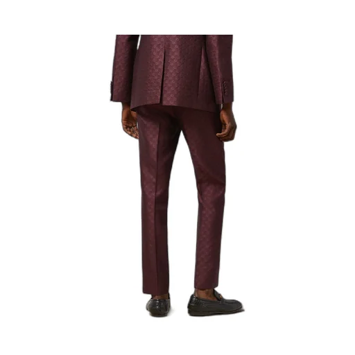 Horsebit wool silk trousers