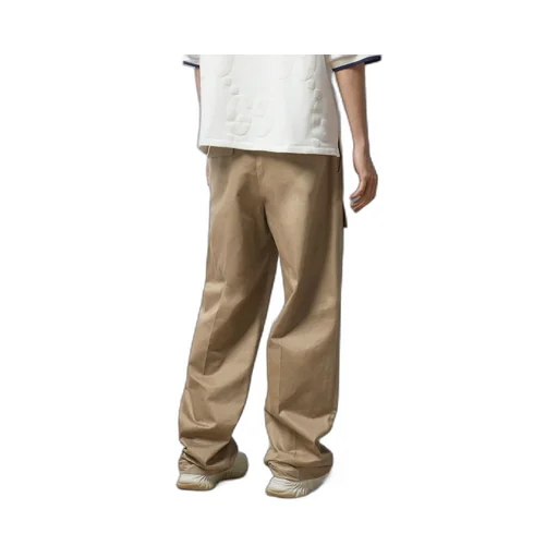 Cotton wide leg cargo trousers
