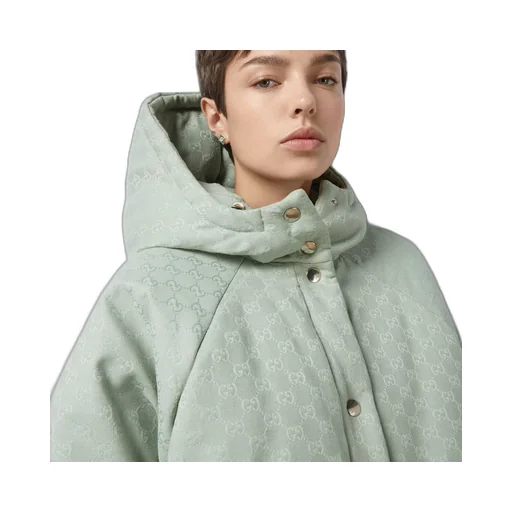 GG canvas hooded bomber jacket