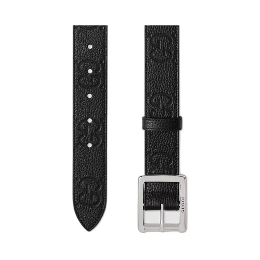 GG rubber-effect leather belt